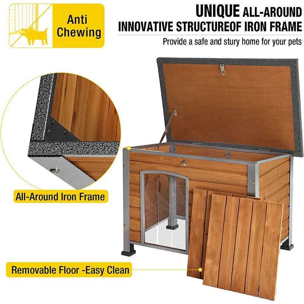 Alternative view of aivituvin Wooden Heavy-Duty Dog Crates House with Strong Iron Frame