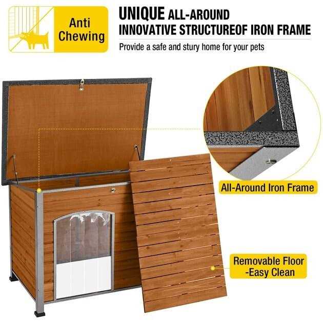 Alternative view of aivituvin Wooden Heavy-Duty Dog Crates House with Strong Iron Frame
