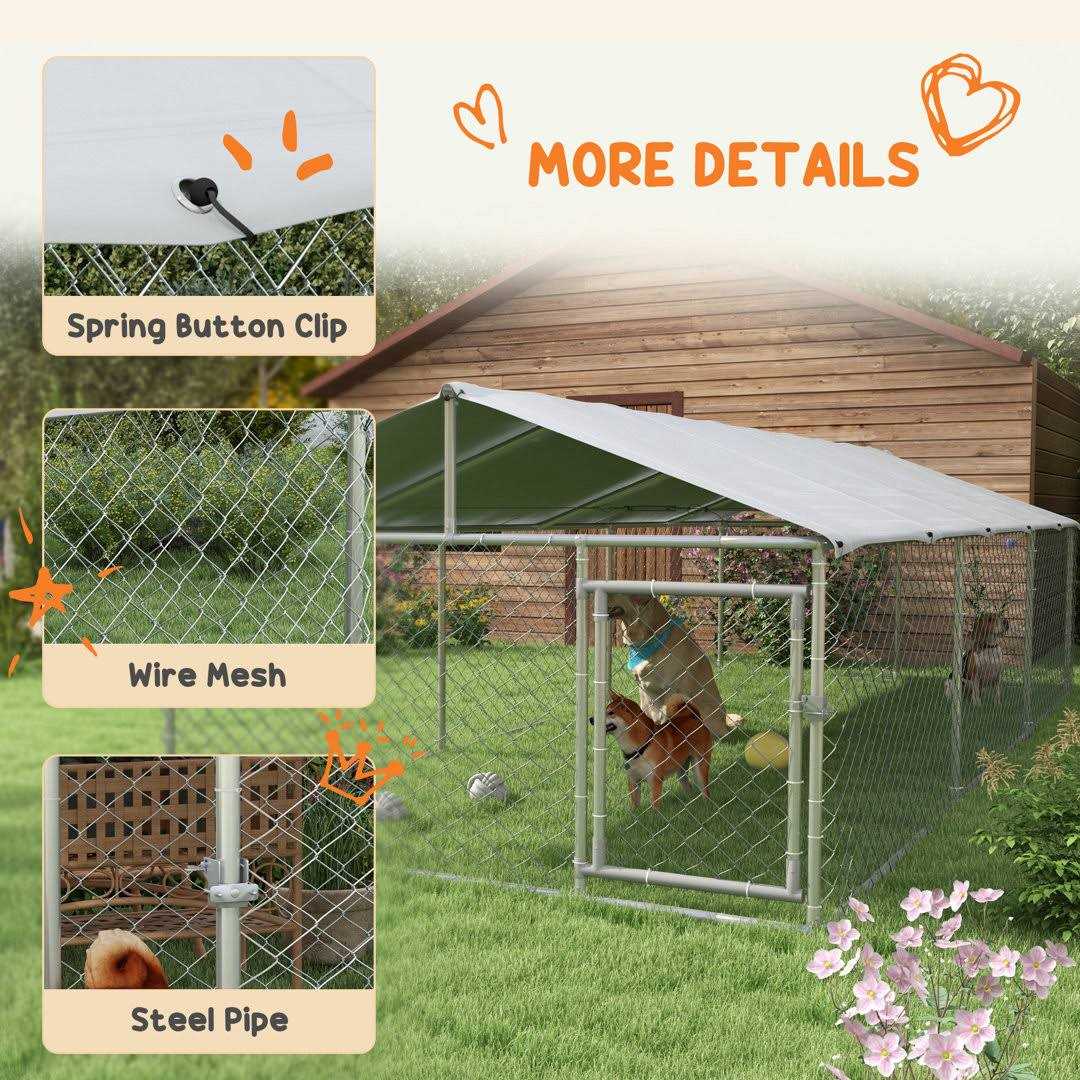 Alternative view of 212 Main PawHut Dog Kennel Outdoor Large-Sized Dogs with Waterproof UV Resistant Roof
