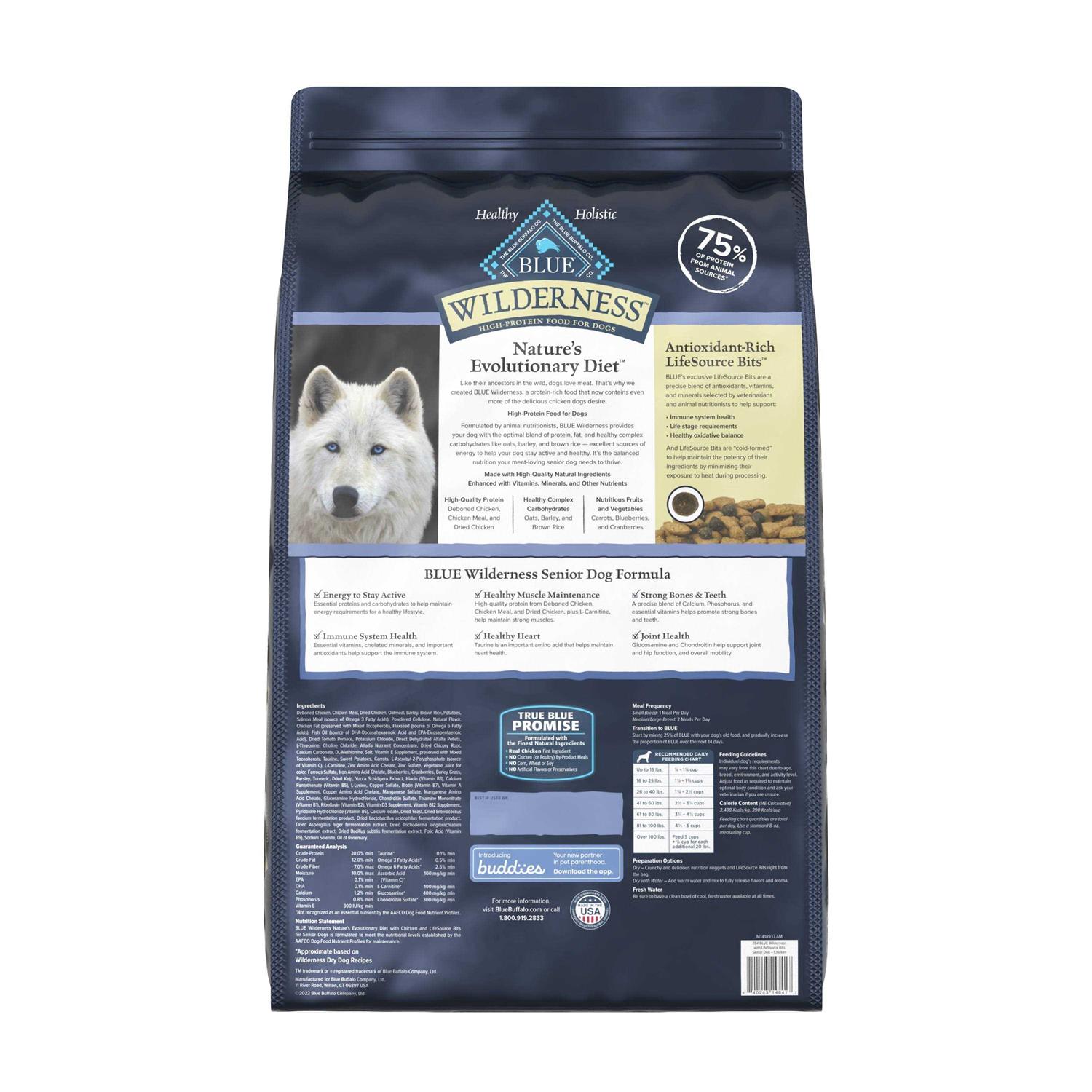 Alternative view of Blue Buffalo Wilderness Chicken Senior Dry Dog Food