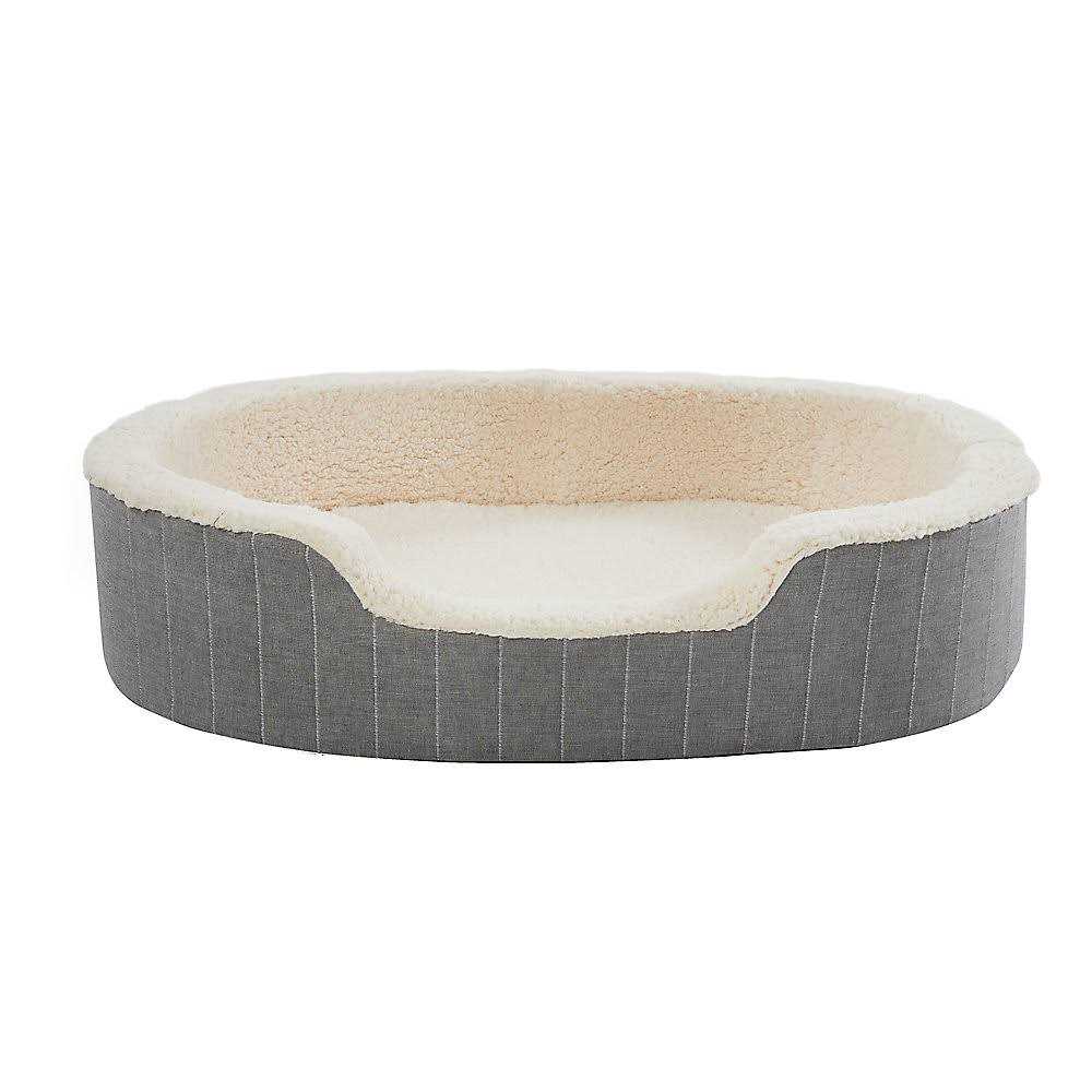 Alternative view of Top Paw Orthopedic Cuddler Striped Dog Bed