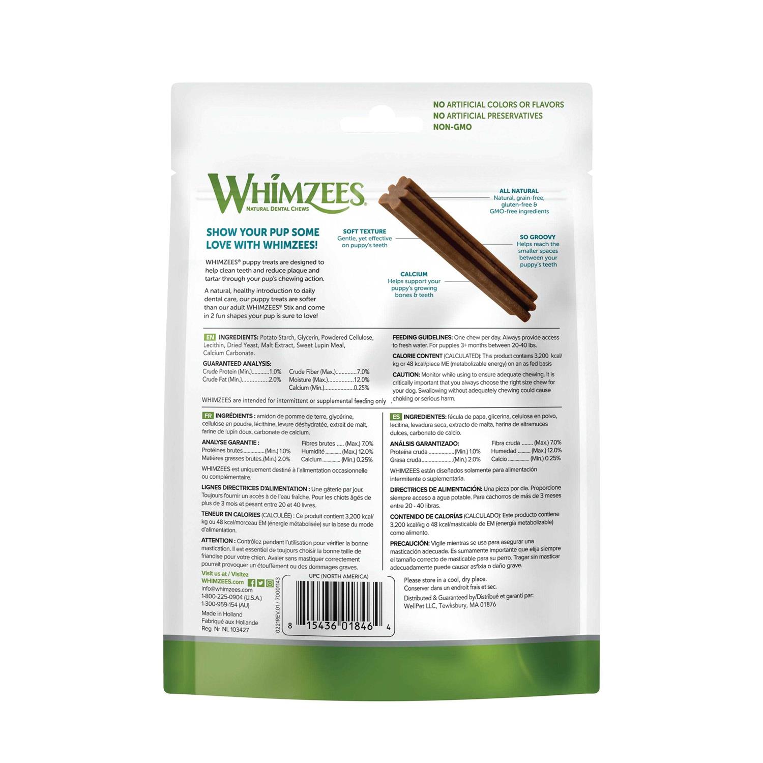 Alternative view of Whimzees Dental Puppy Treats