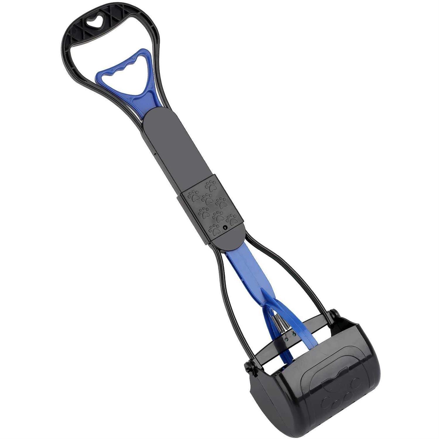 Sunkoon 28inch Non-Breakable Pooper Scooper for Dogs Long Handle Foldable Portable Dog Scooper with High Strength Durable Spring