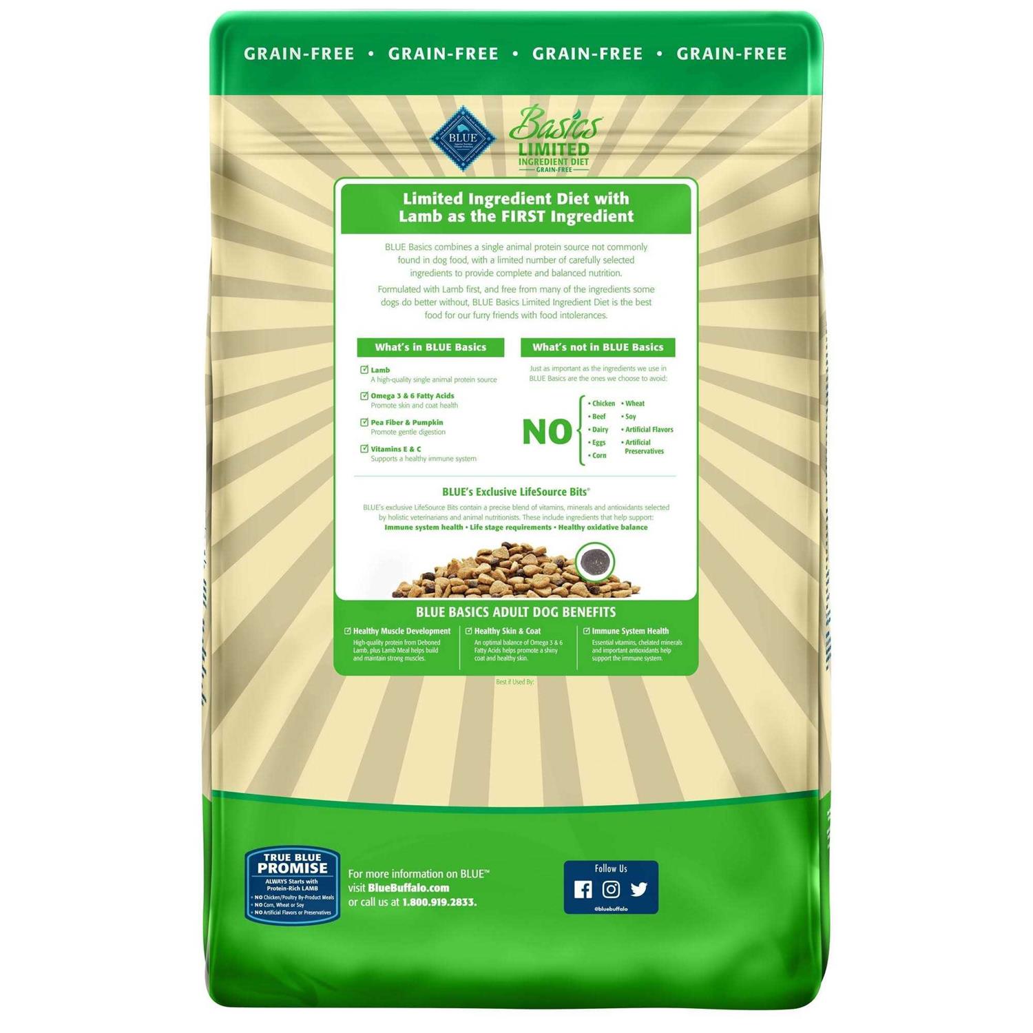 Alternative view of Blue Buffalo Basics Adult Skin & Stomach Care Grain-Free Lamb & Potato Recipe Dry Dog Food