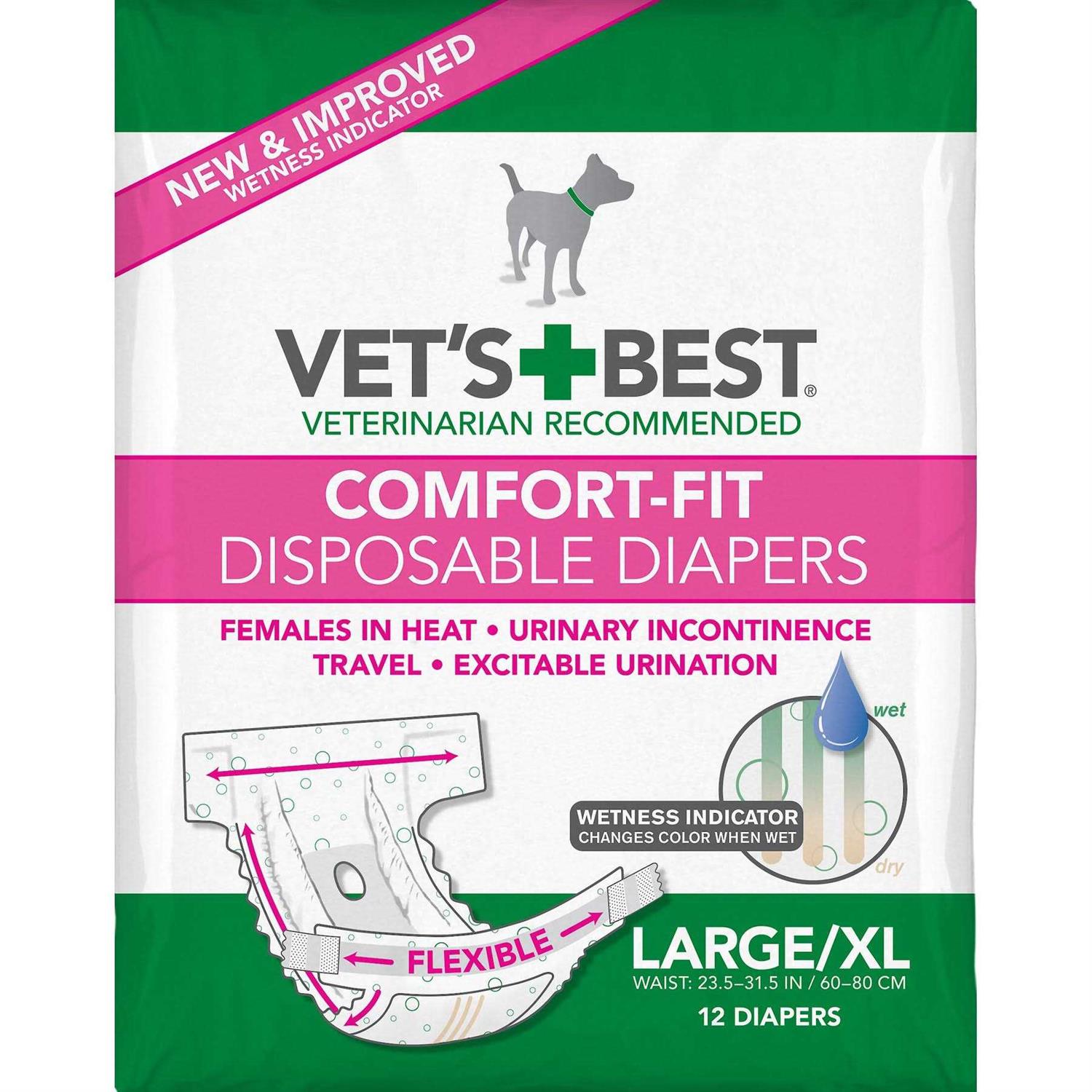 Vet's Best Comfort Fit Disposable Female Dog Diapers
