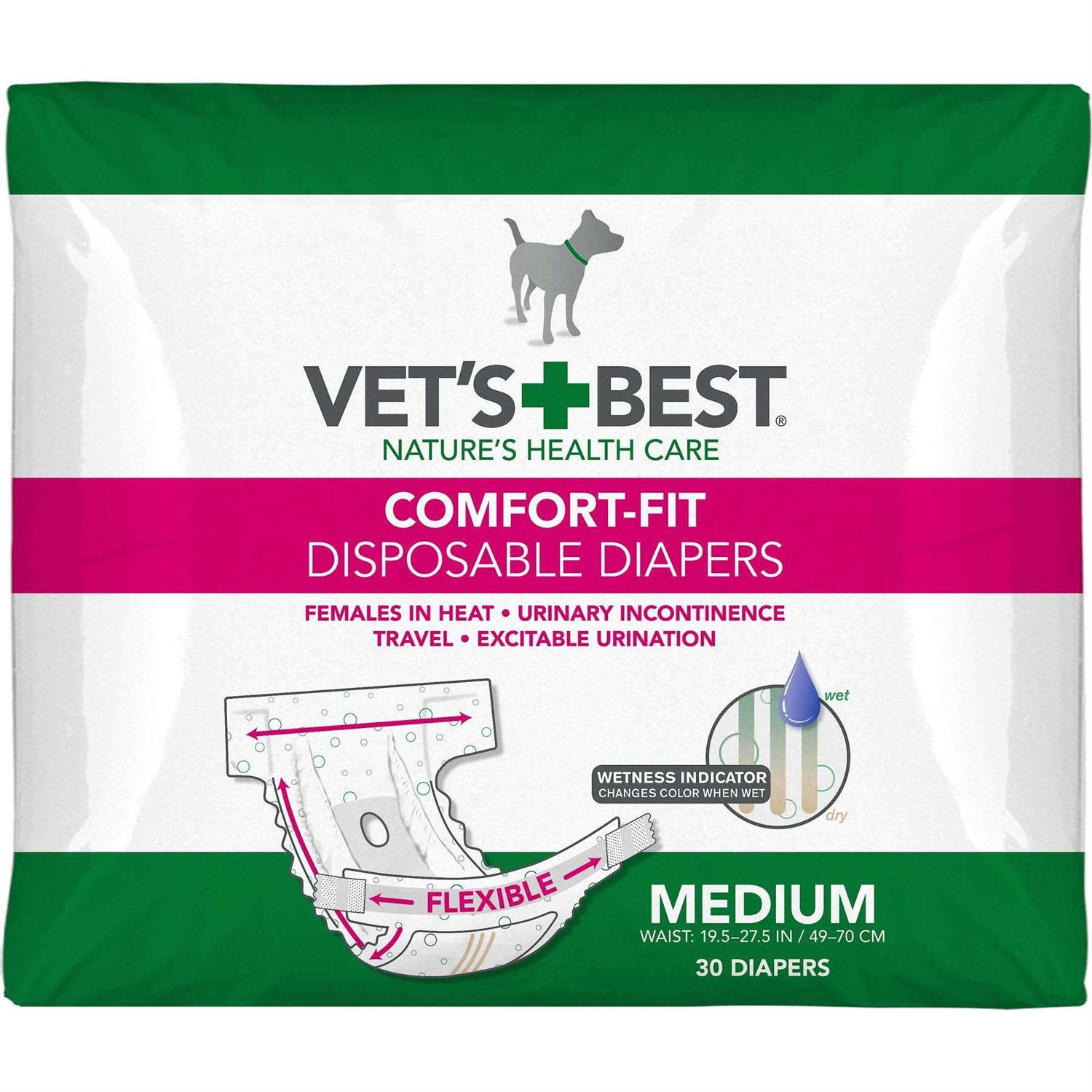 Vet's Best Comfort Fit Disposable Female Dog Diapers