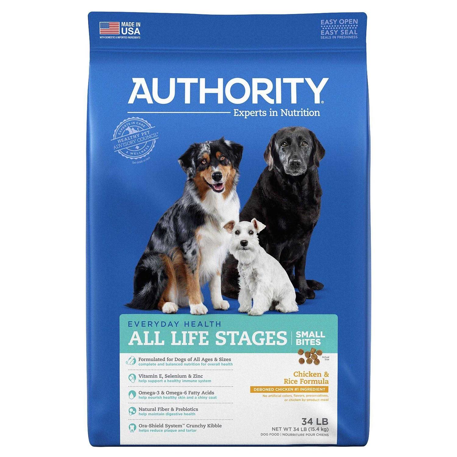 Alternative view of Authority Small Bites Chicken Rice Formula Dry Dog Food