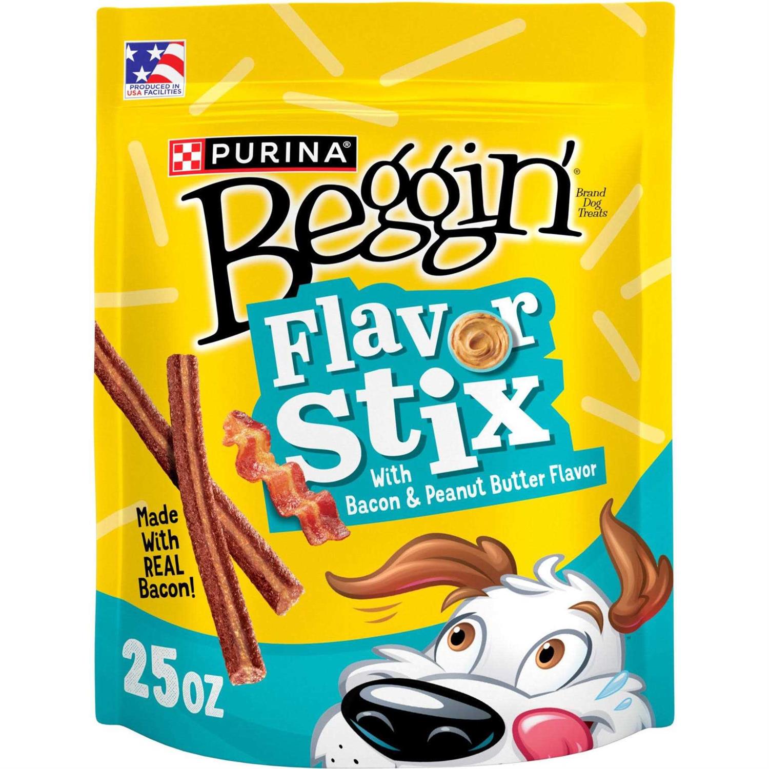 Beggin' Dog Treat Flavor Stix with Bacon & Peanut Butter Flavor