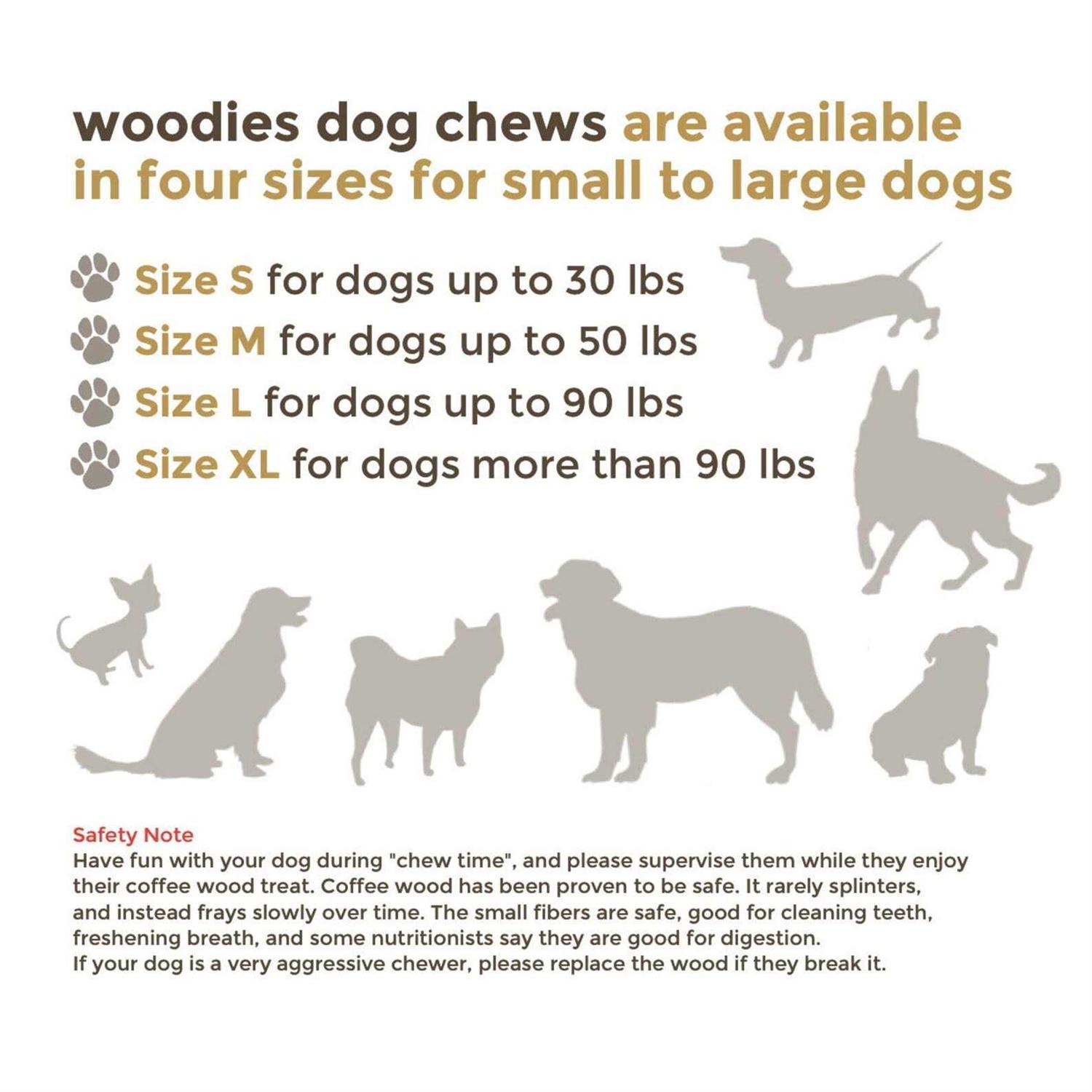 Alternative view of Woodies Dog Chew Toys All-Natural Coffee Wood Strong