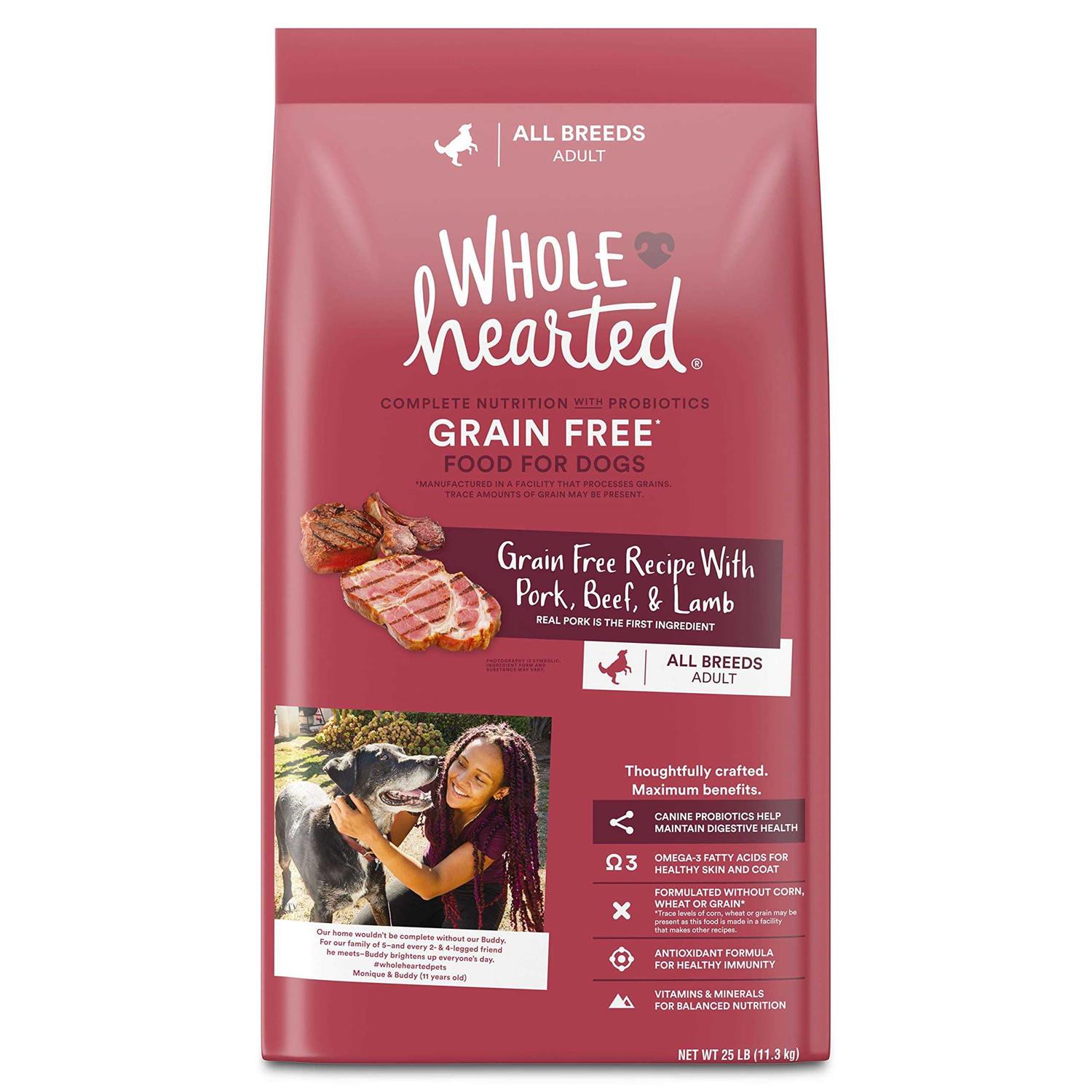 WholeHearted Grain Free Pork Beef & Lamb Recipe Dry Dog Food