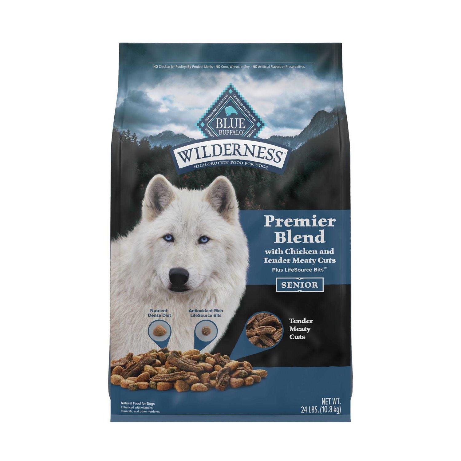 Blue Buffalo Blue Wilderness Premier Blend with Meaty Cuts Chicken Senior Dry Dog Food