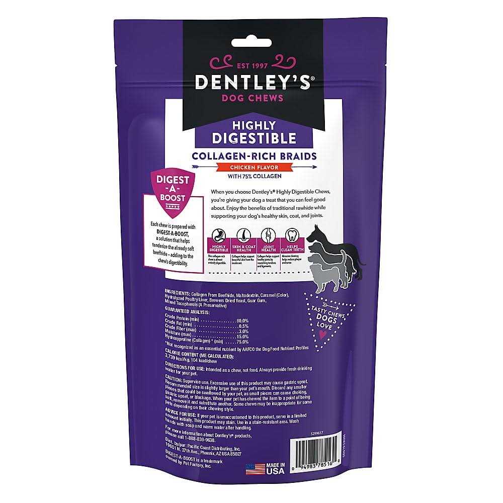 Alternative view of Dentley's Highly Digestable 7 Collagen Braids Dog Chew