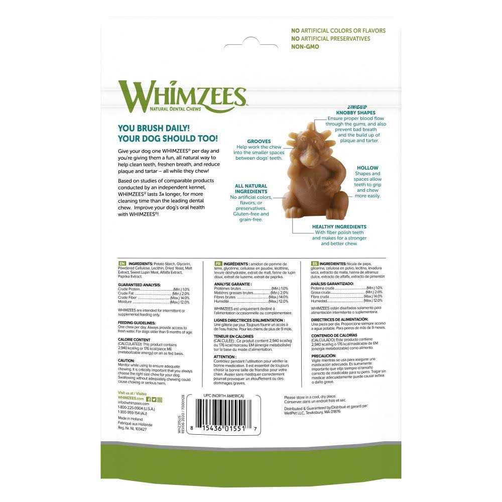 Alternative view of Whimzees Hedgehog Dental Dog Treats