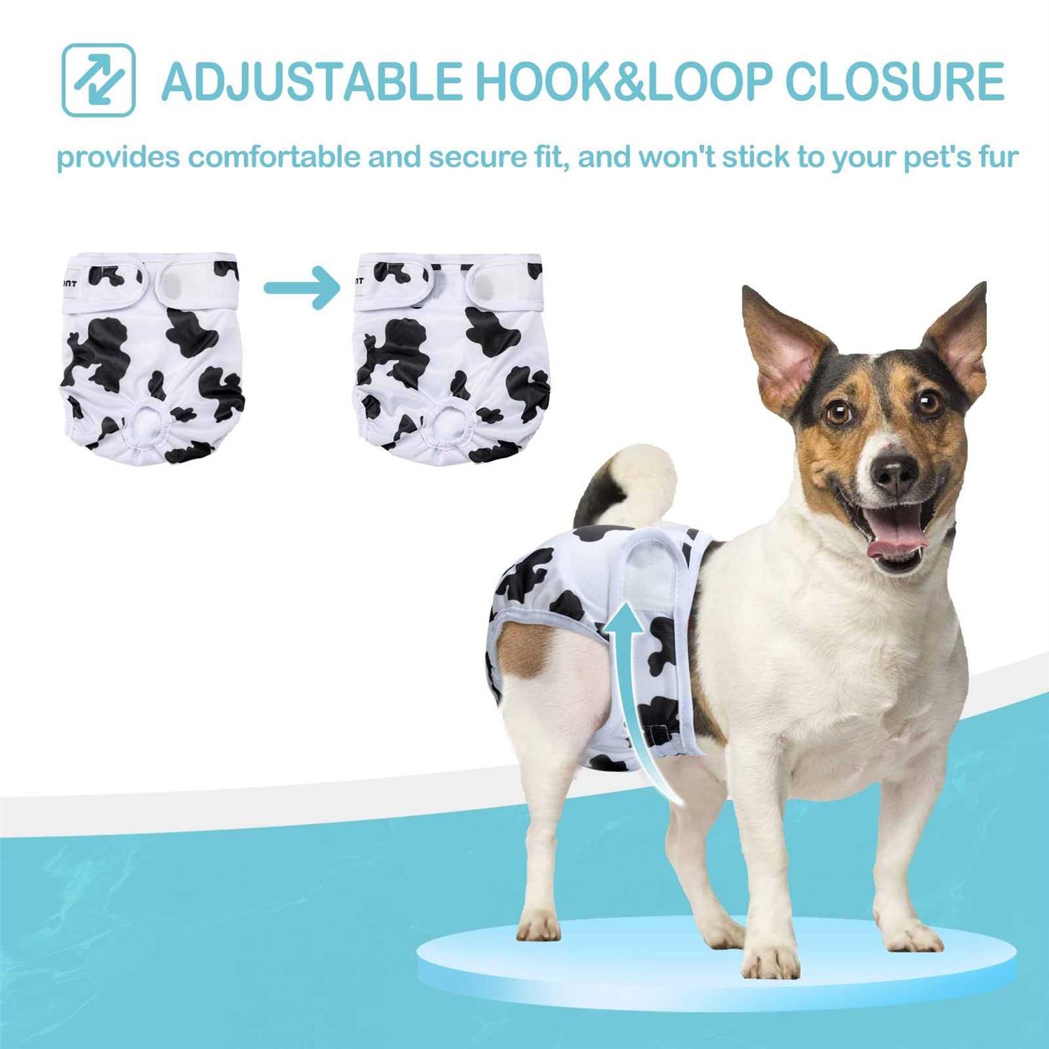 Alternative view of Avont 3 Pack Washable Female Dog Diapers Premium Reusable Highly Absorbent Doggie Diapers Wraps Durable Dog Diaper Cover