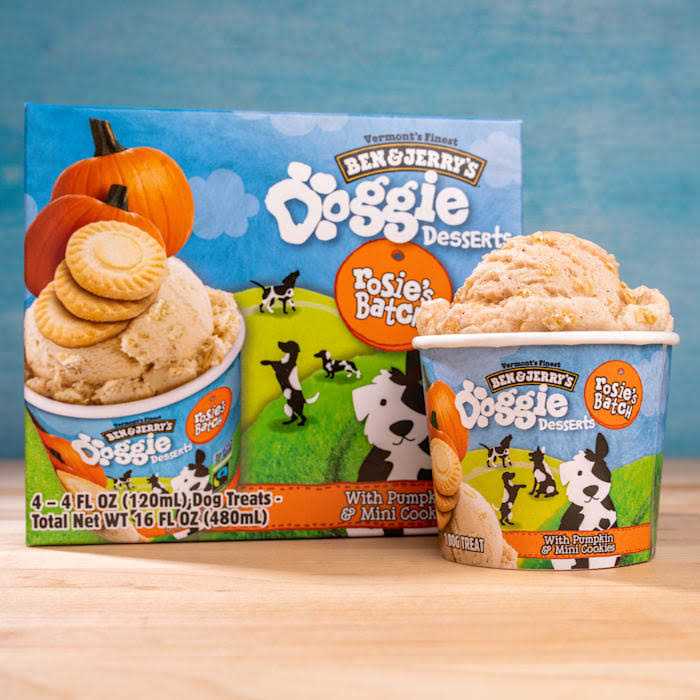 Alternative view of Ben & Jerry's Rosie's Batch Doggie Desserts Frozen Dog Treat Pumpkin & Mini Cookies