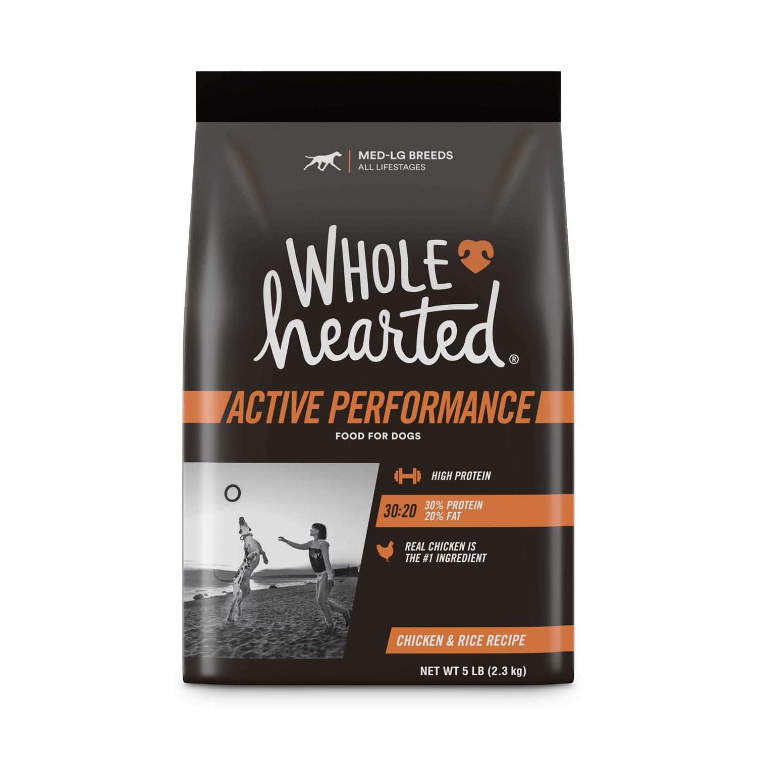 WholeHearted Active Performance High-Protein Chicken & Rice Recipe Dry Dog Food