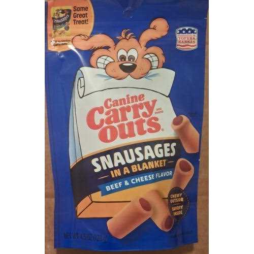 Alternative view of Canine Carry Outs Snausages in a Blanket Dog Treats Beef Cheese