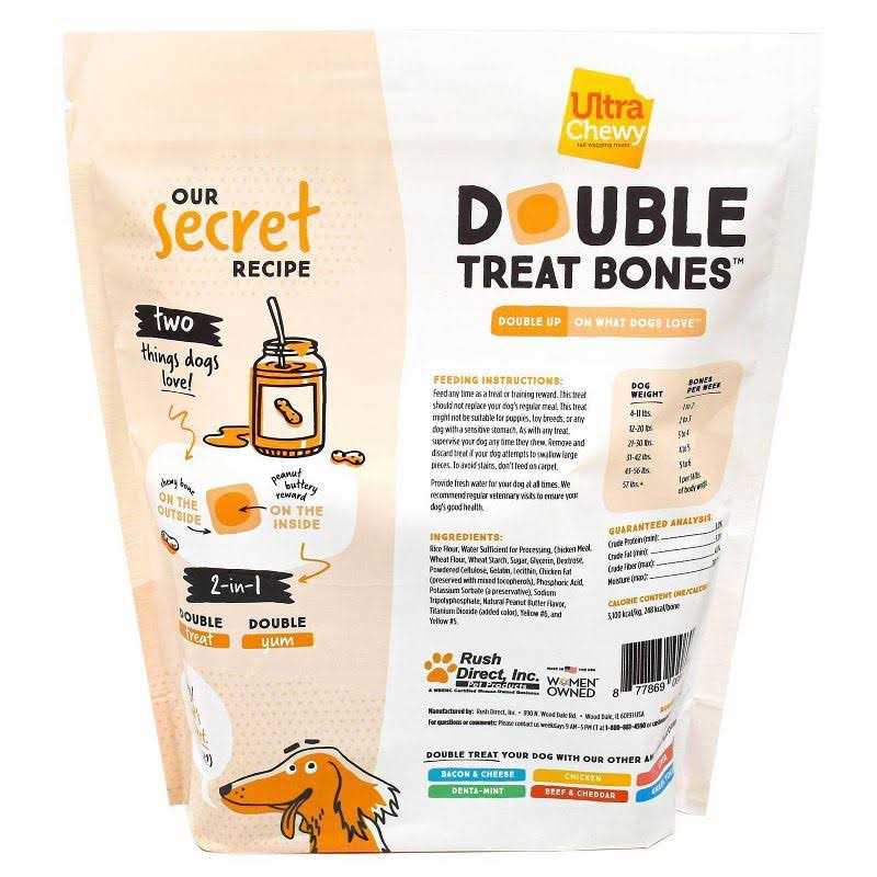Alternative view of Ultra Chewy Double Treat Bones Peanut Butter Flavor Dog Treats