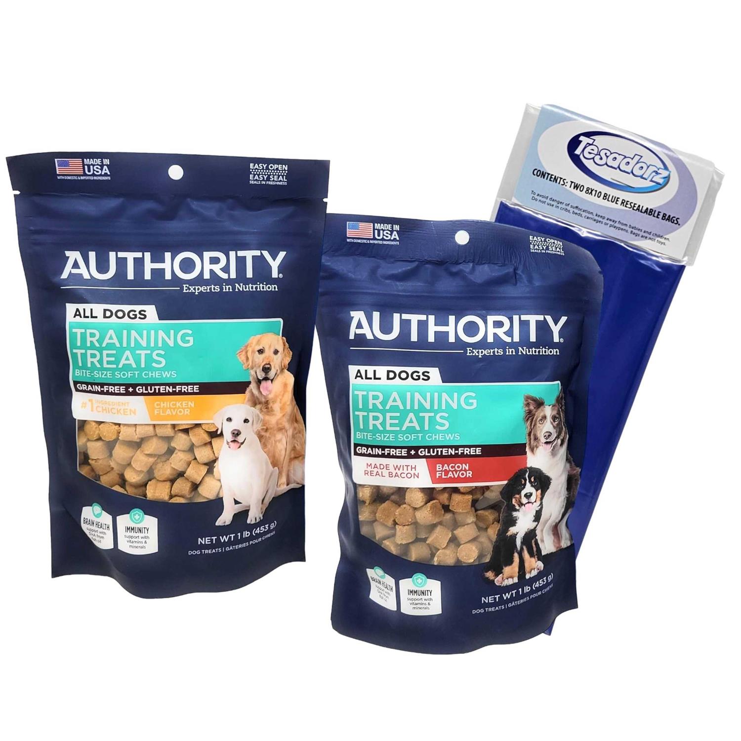 Alternative view of Authority Multivitamin and DHA Support Training Treats Bundle and Tesadorz Resealable Bags