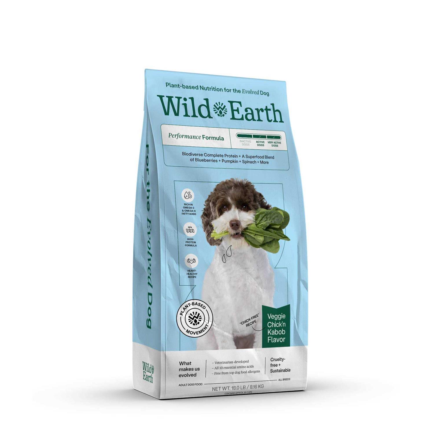 Wild Earth Veggie Chick'n Kabob Flavor Performance Formula Dry Dog Food