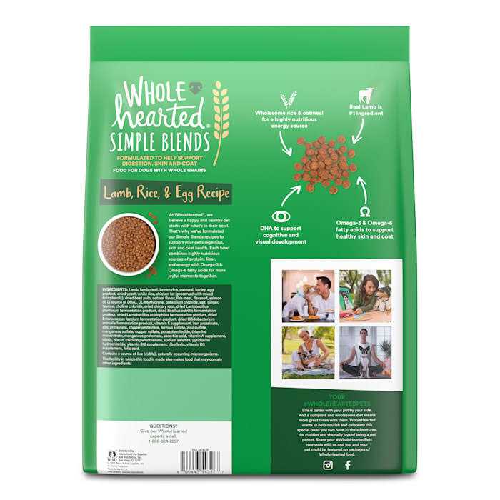 Alternative view of WholeHearted Simple Blends Lamb Rice & Egg Recipe Dry Food