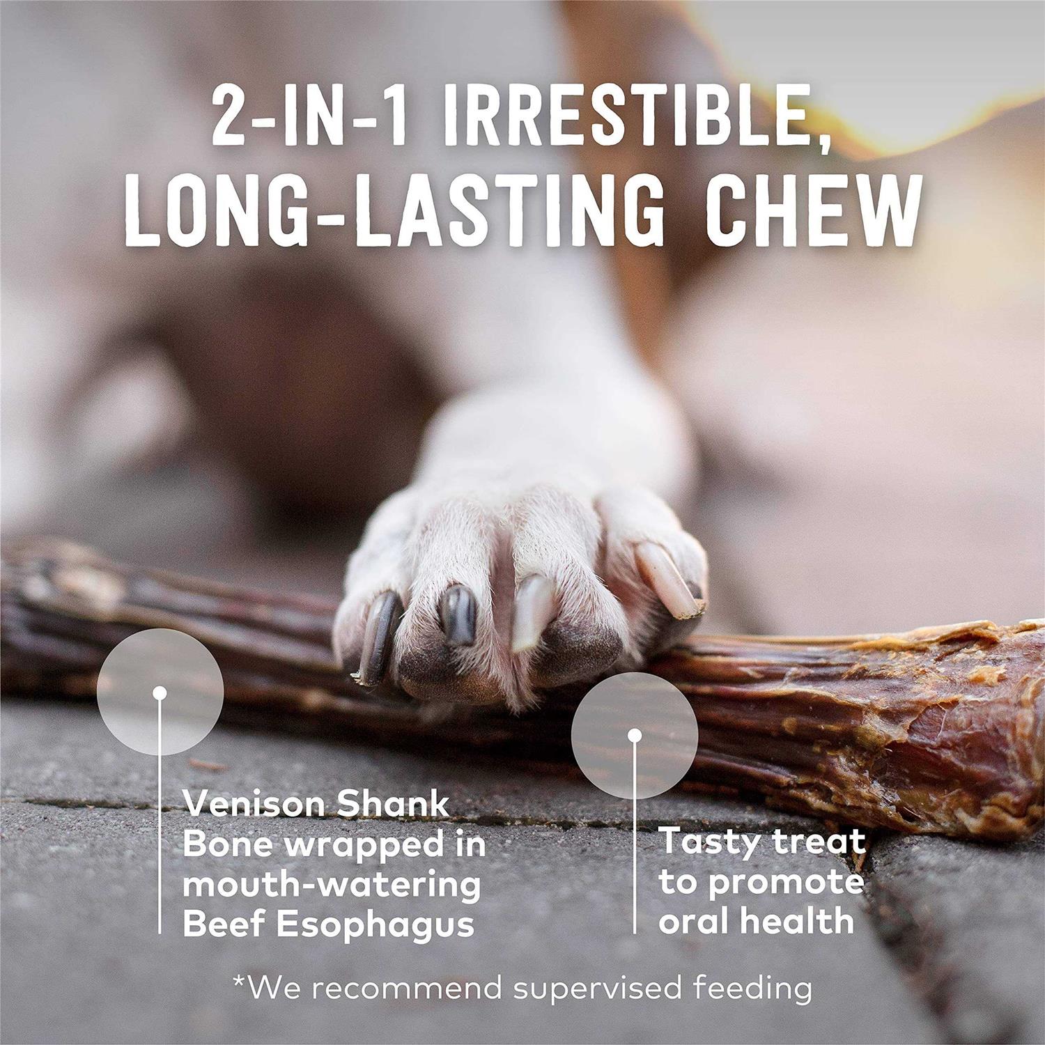 Alternative view of Ziwi Peak Deer Shank Bone Dog Chew