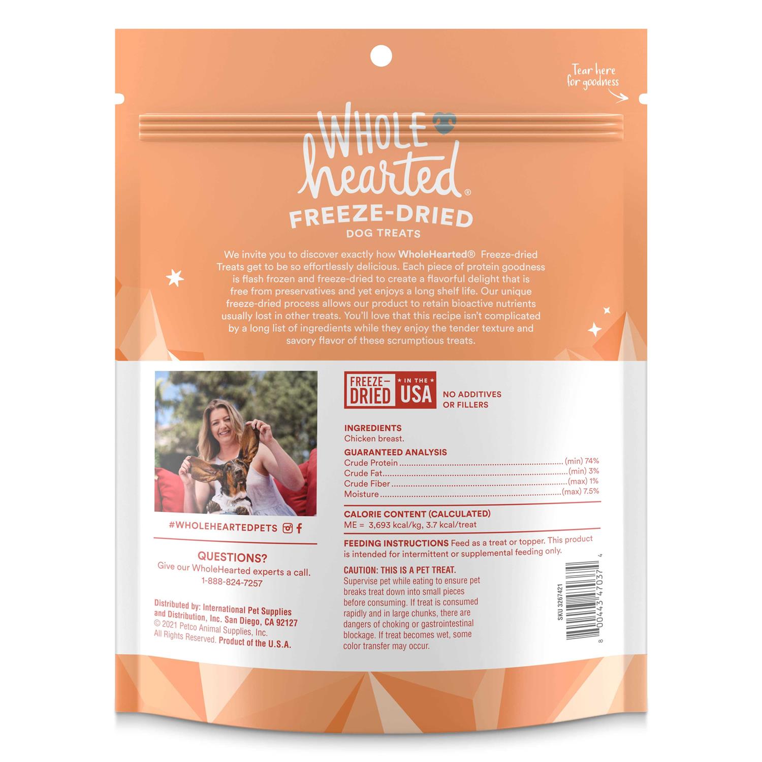 Alternative view of WholeHearted Chicken Breast Freeze Dried Dog Treats