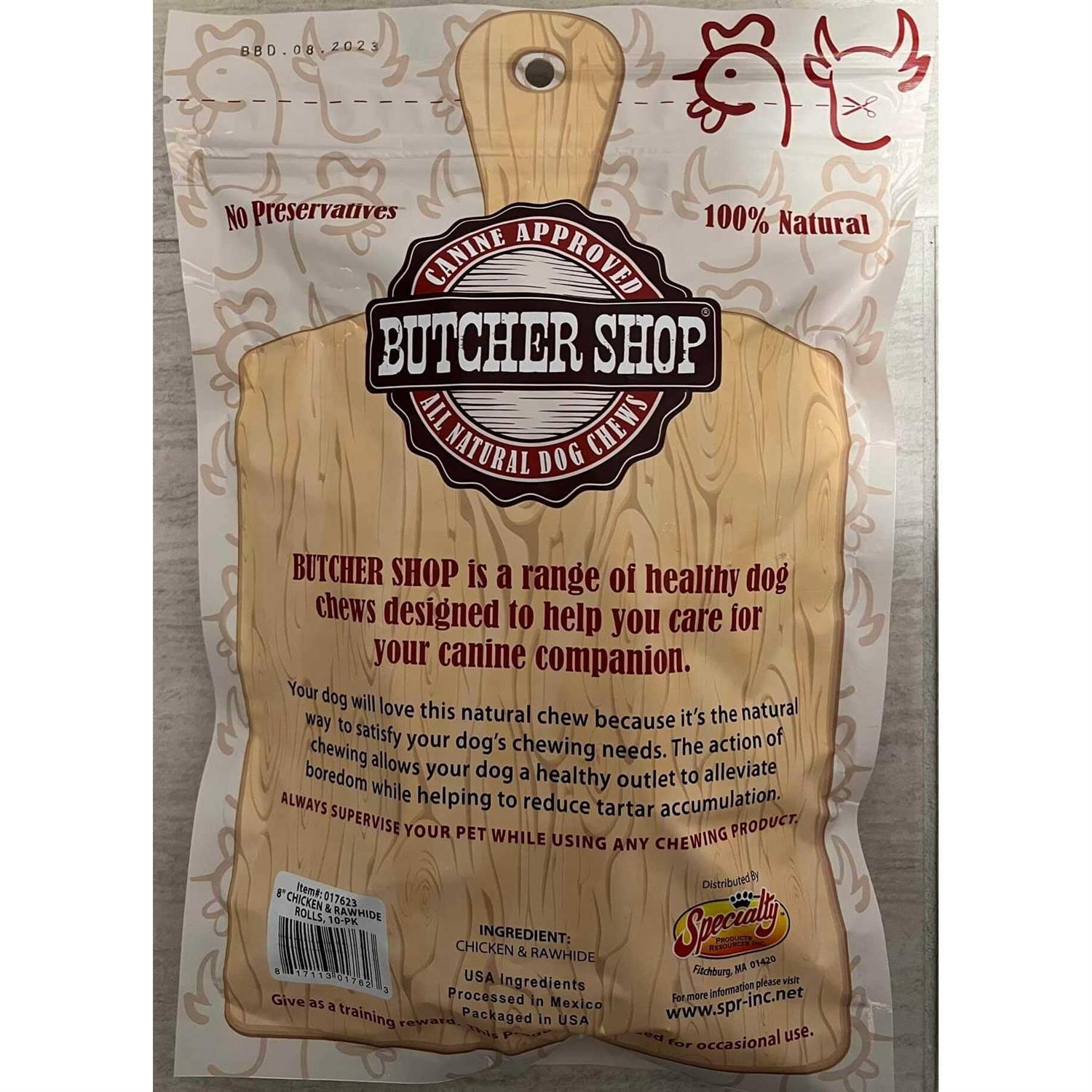 Alternative view of Butcher Shop Chicken Rawhide Rolls