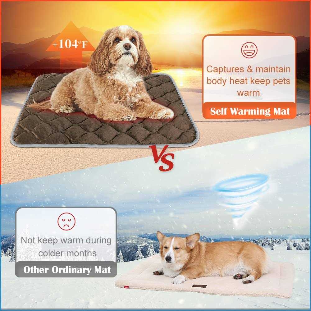 Alternative view of ULIGOTA Self Heating Cat Mat Thermal Pet Bed Mat Self-Warming Pet Crate Pad
