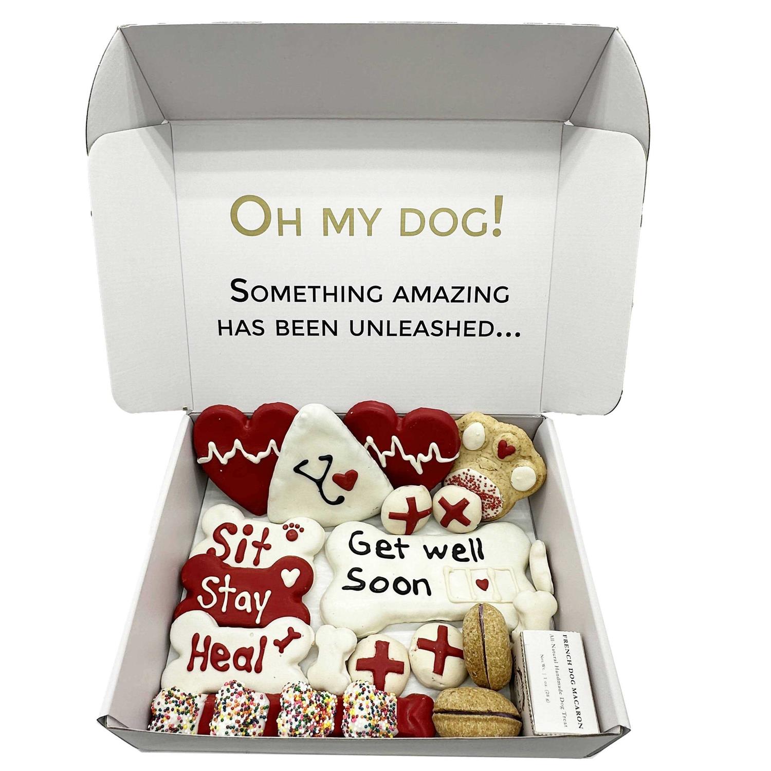 Alternative view of Bonne et Filou Get Well Soon Themed Dog Treats Gift Box