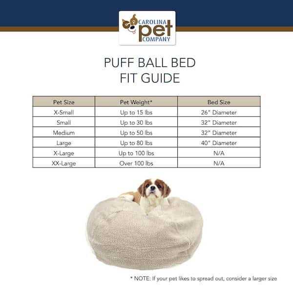 Alternative view of Carolina Pet Sherpa Puff Ball Bed