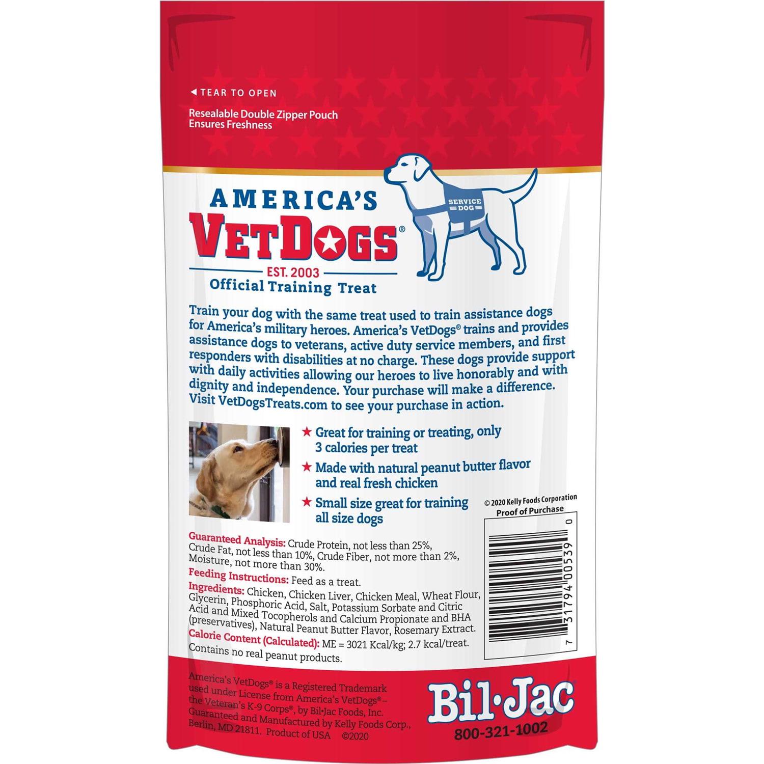 Alternative view of Bil-jac VetDogs Peanut Butter Flavor Training Treats for Dogs