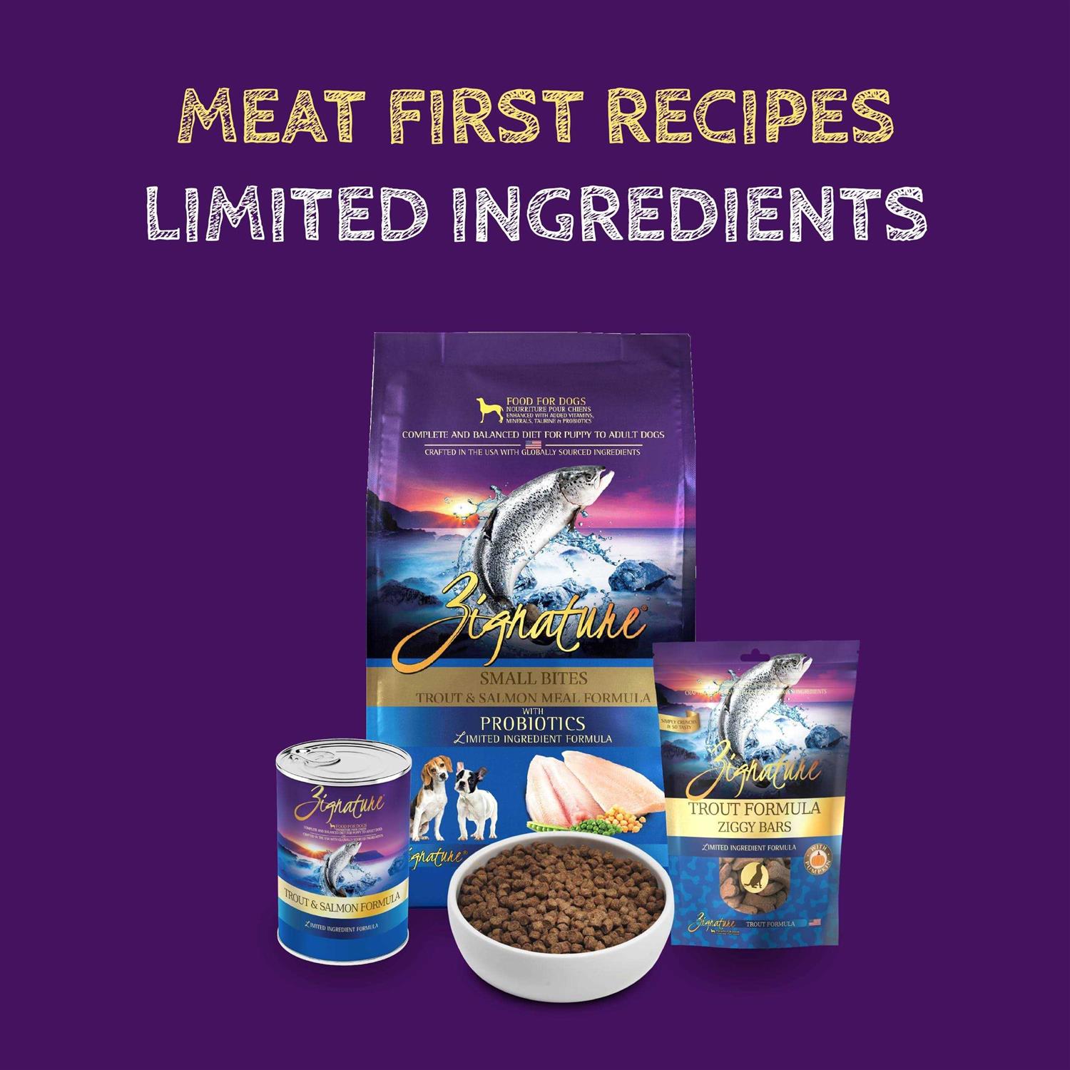 Alternative view of Zignature Dry Dog Food Trout & Salmon Formula Small Bites