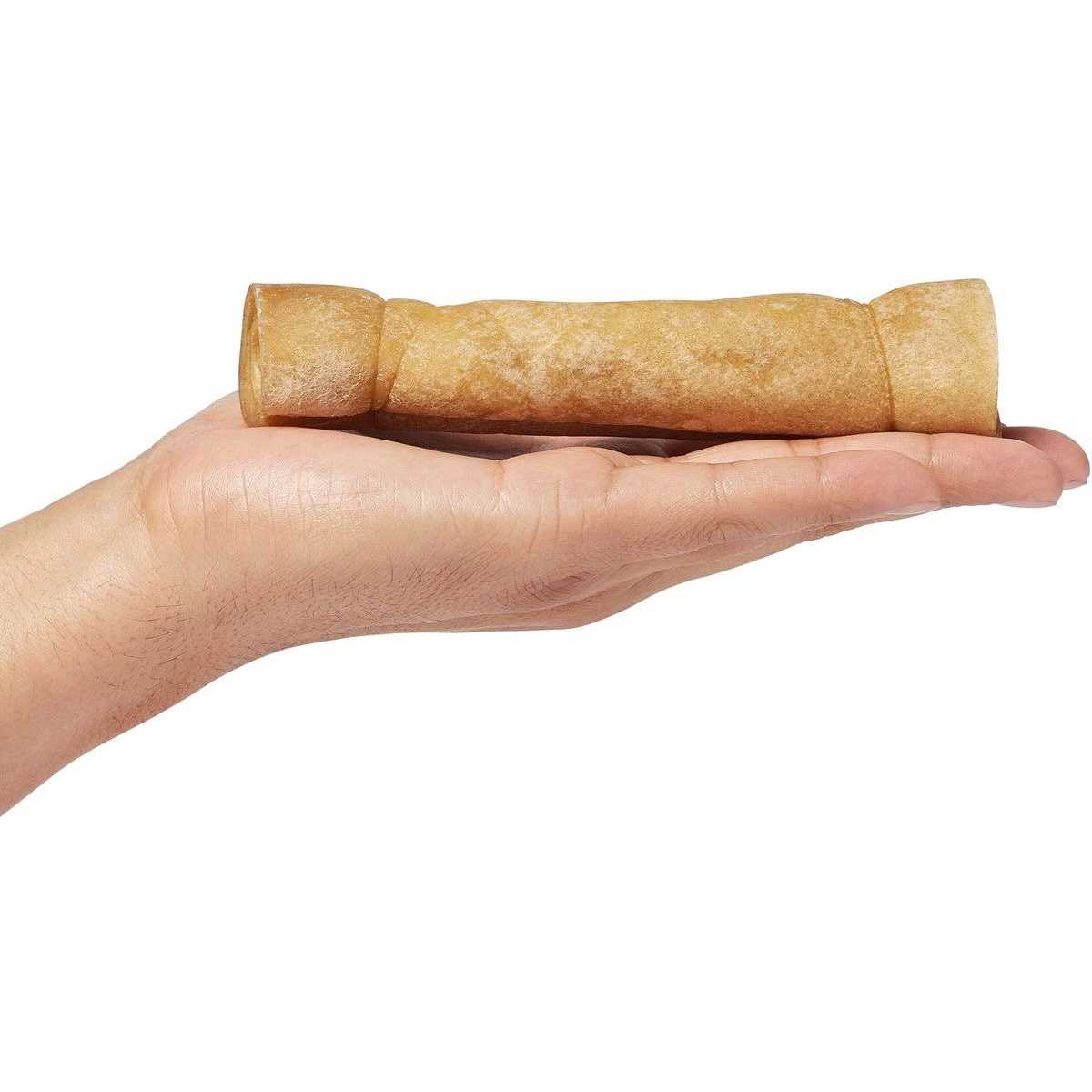 Alternative view of Bones & Chews Water Buffalo Cheek Rolls Dog Chew