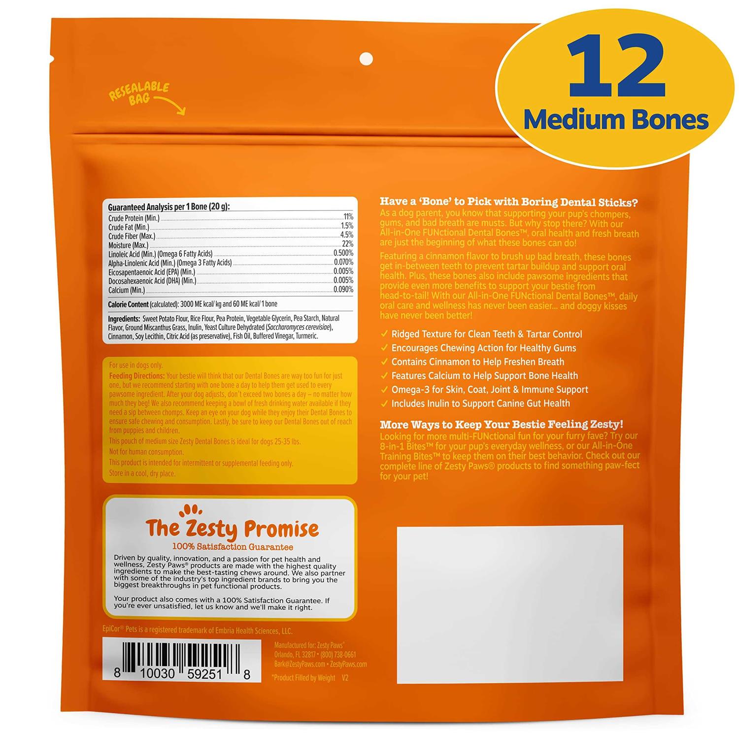 Alternative view of Zesty Paws All-in-One Functional Dental Bones for Dogs