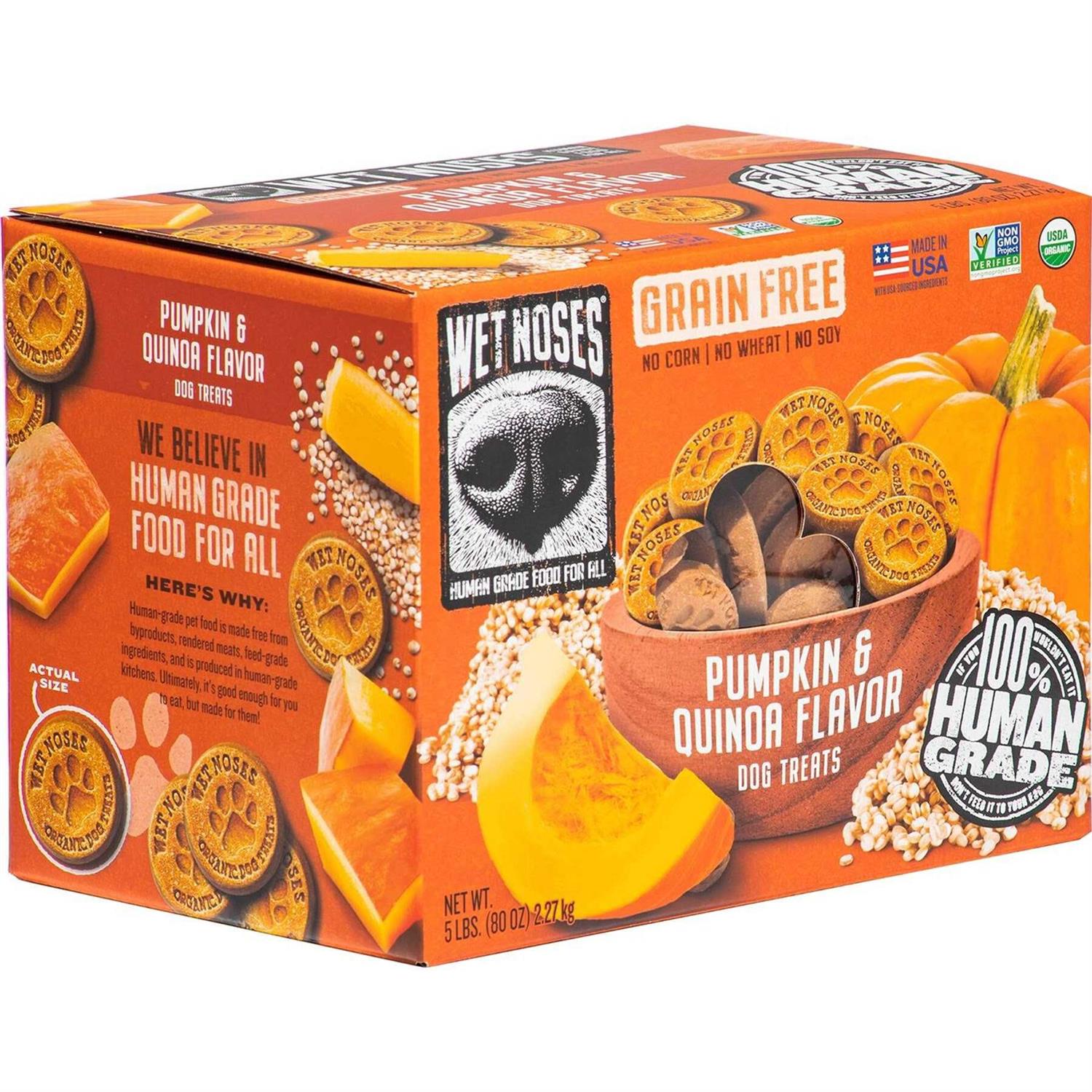 Wet Noses Grain Free Pumpkin Quinoa Dog Treats