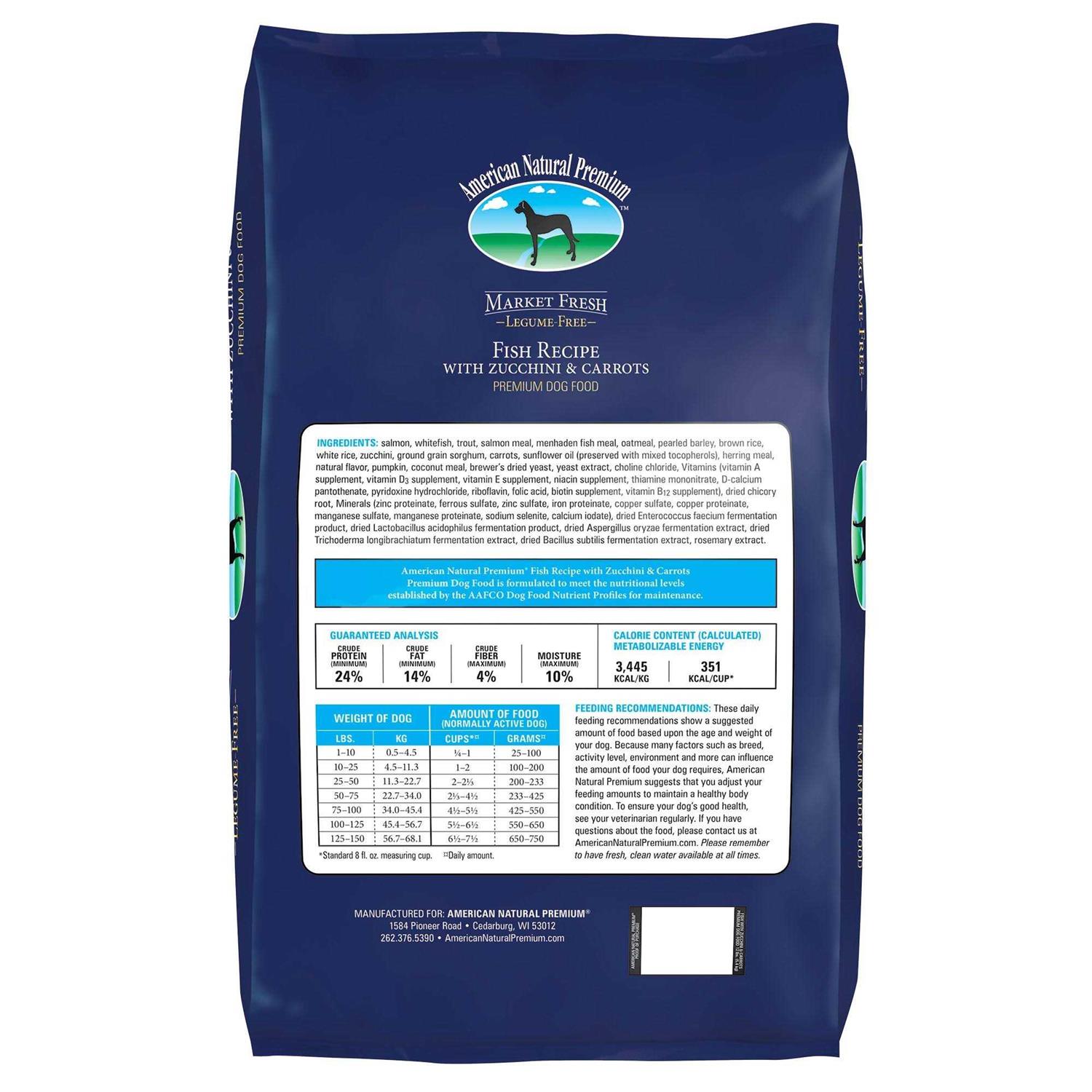 Alternative view of American Natural Premium Market Fresh Fish Recipe with Zucchini & Carrots Dry Dog Food