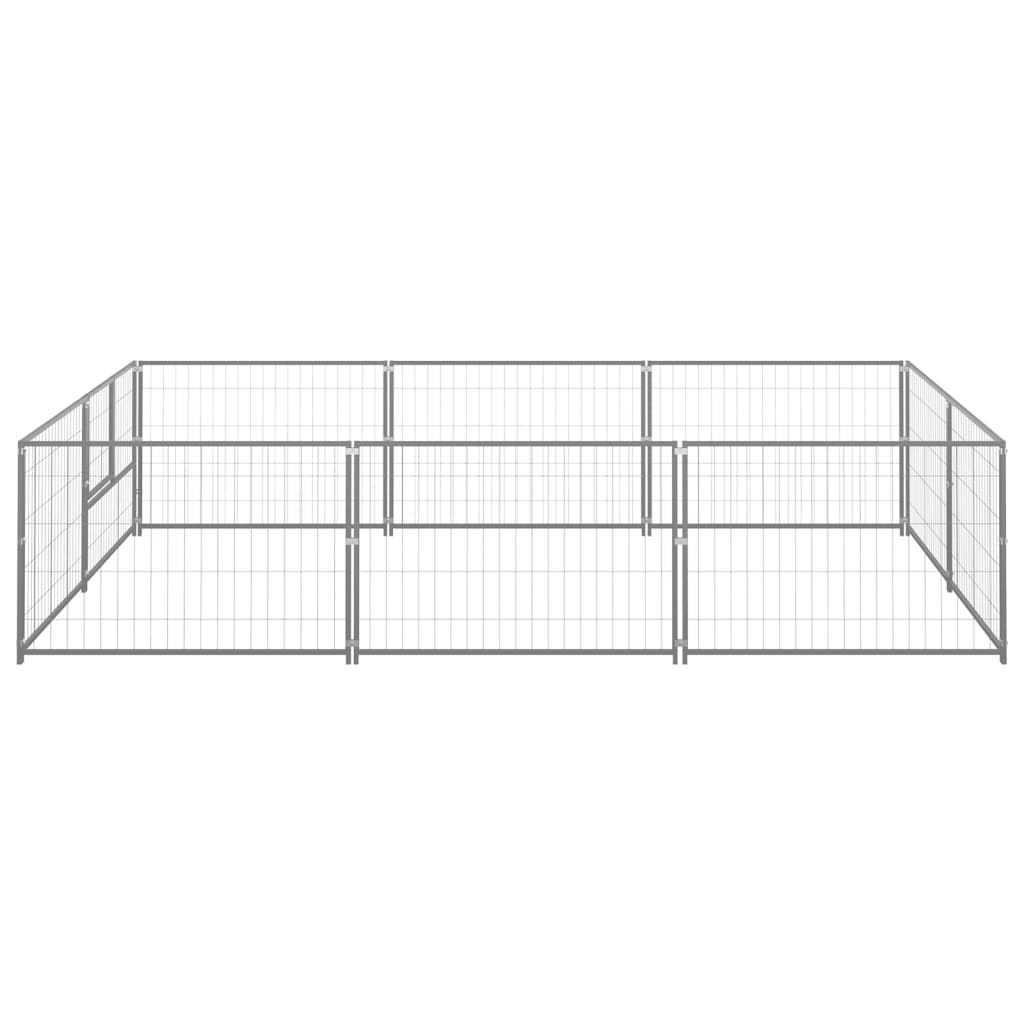 Alternative view of vidaXL Dog Kennel Silver Steel