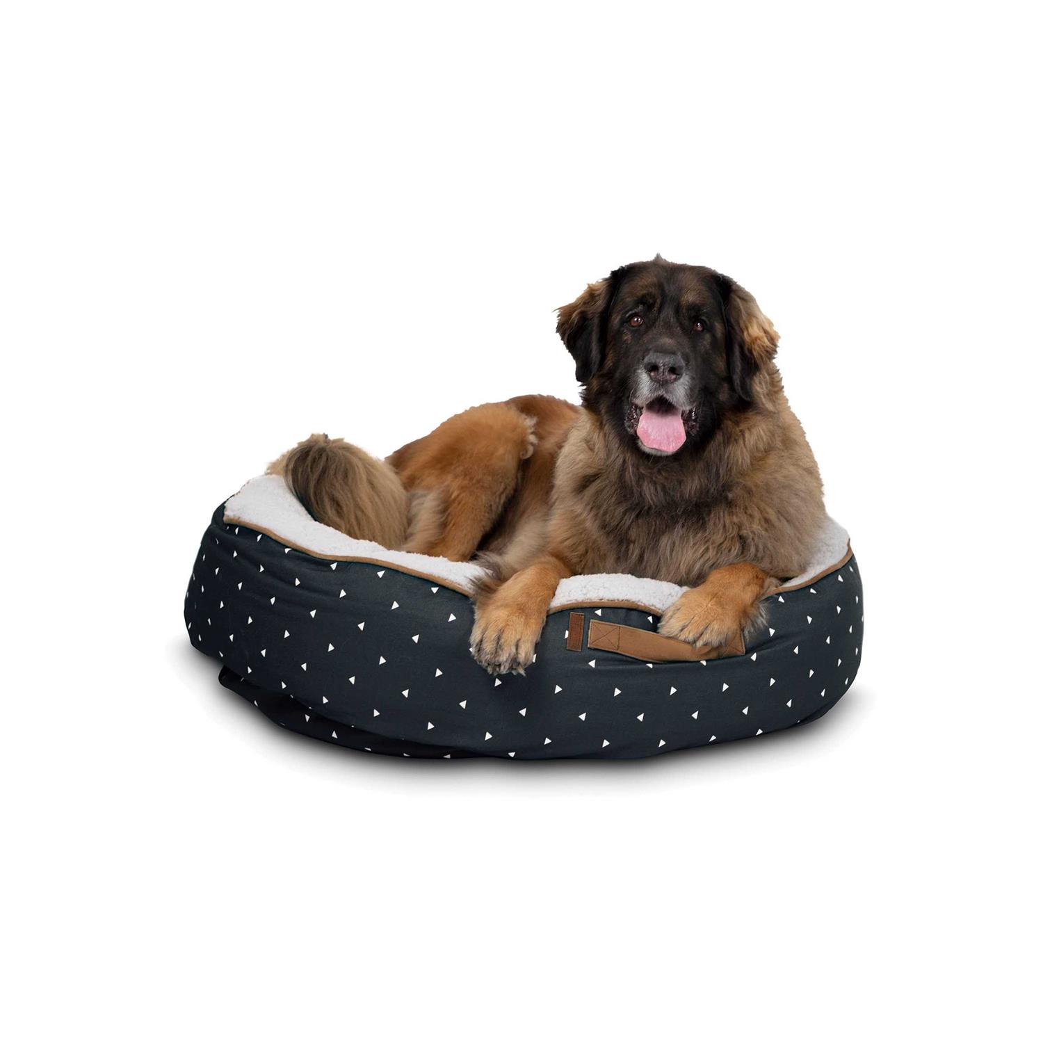 Alternative view of Bark and Slumber Roll Over Rust Small Plush Lounger Dog Bed