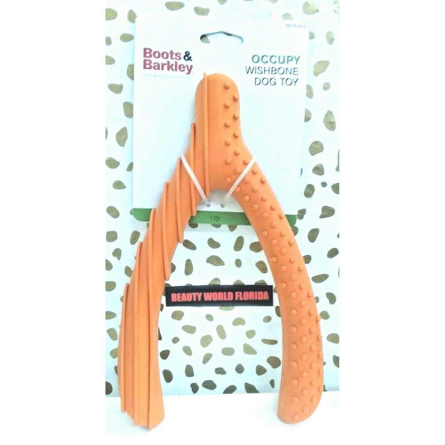 Alternative view of Boots & Barkley Rubber Wishbone Dog Toy