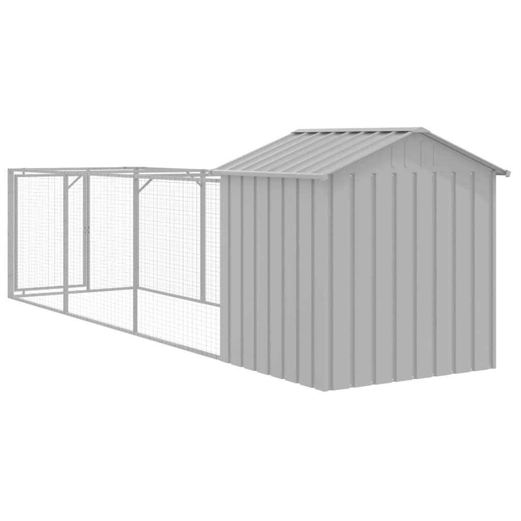 Alternative view of vidaXL Dog House with Roof Galvanized Steel