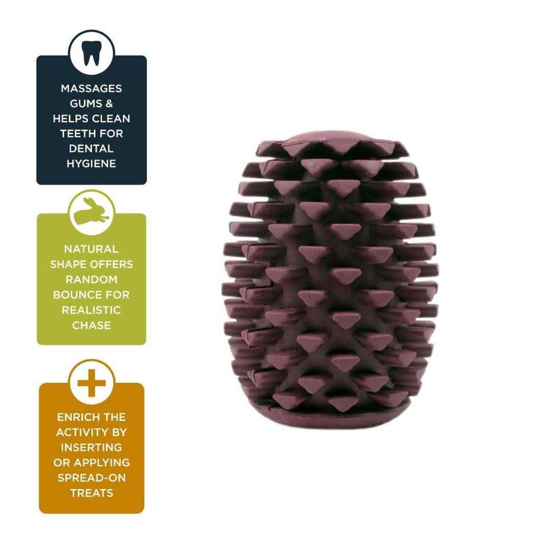 Alternative view of Tall Tails Dog Toy Natural Rubber Pinecone