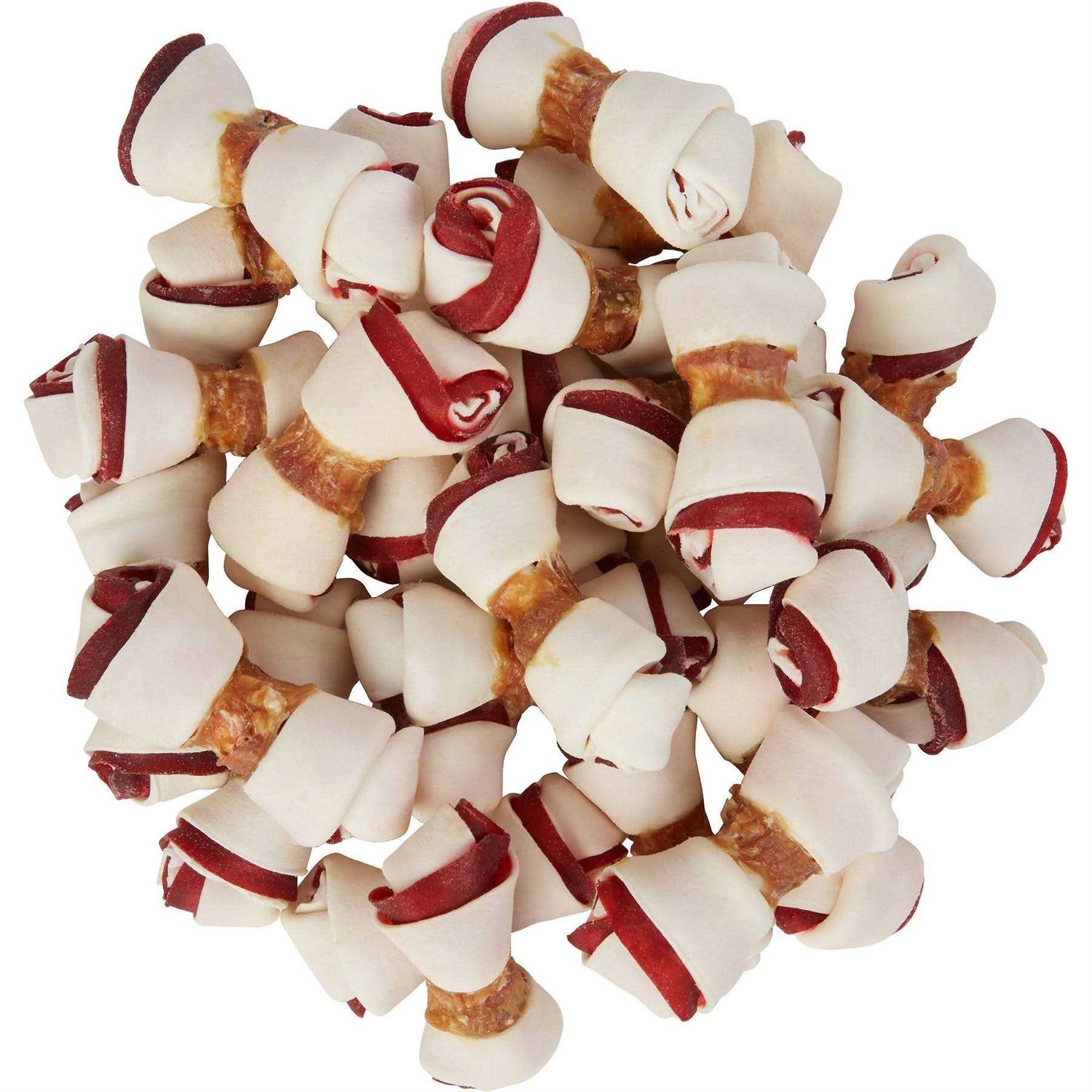 Bones & Chews Triple Flavor Mini Bone Rawhide Dog Treats
