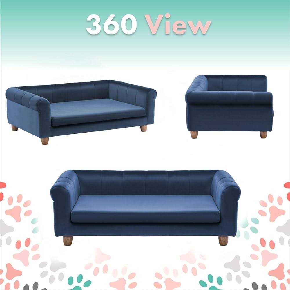 Alternative view of Critter Sitters 42-in. Elegant Faux-Velvet Rectangle Pet Bed for Medium and Large Dogs