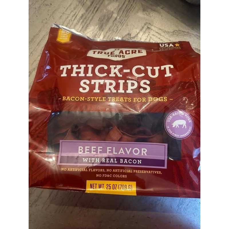 Alternative view of True Acre Foods Thick Cut Strips with Real Bacon and Dog Treats