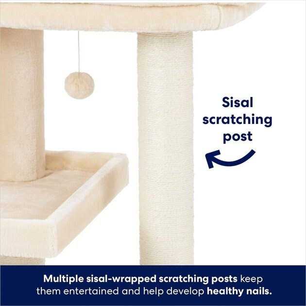 Alternative view of Frisco 42-in Heavy Duty Faux Fur Cat Tree Condo