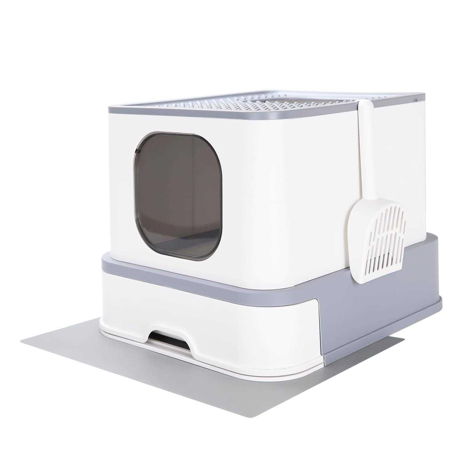 RIZZARI Millions Sold Wordwide Cat Litter Box Large Top Entry Anti-Splashing Litter Box with Lid