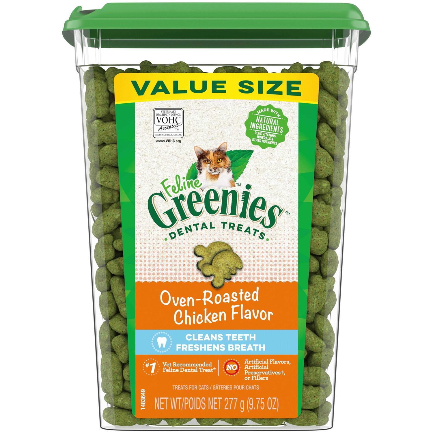 FELINE GREENIES Dental Cat Treats Flavor