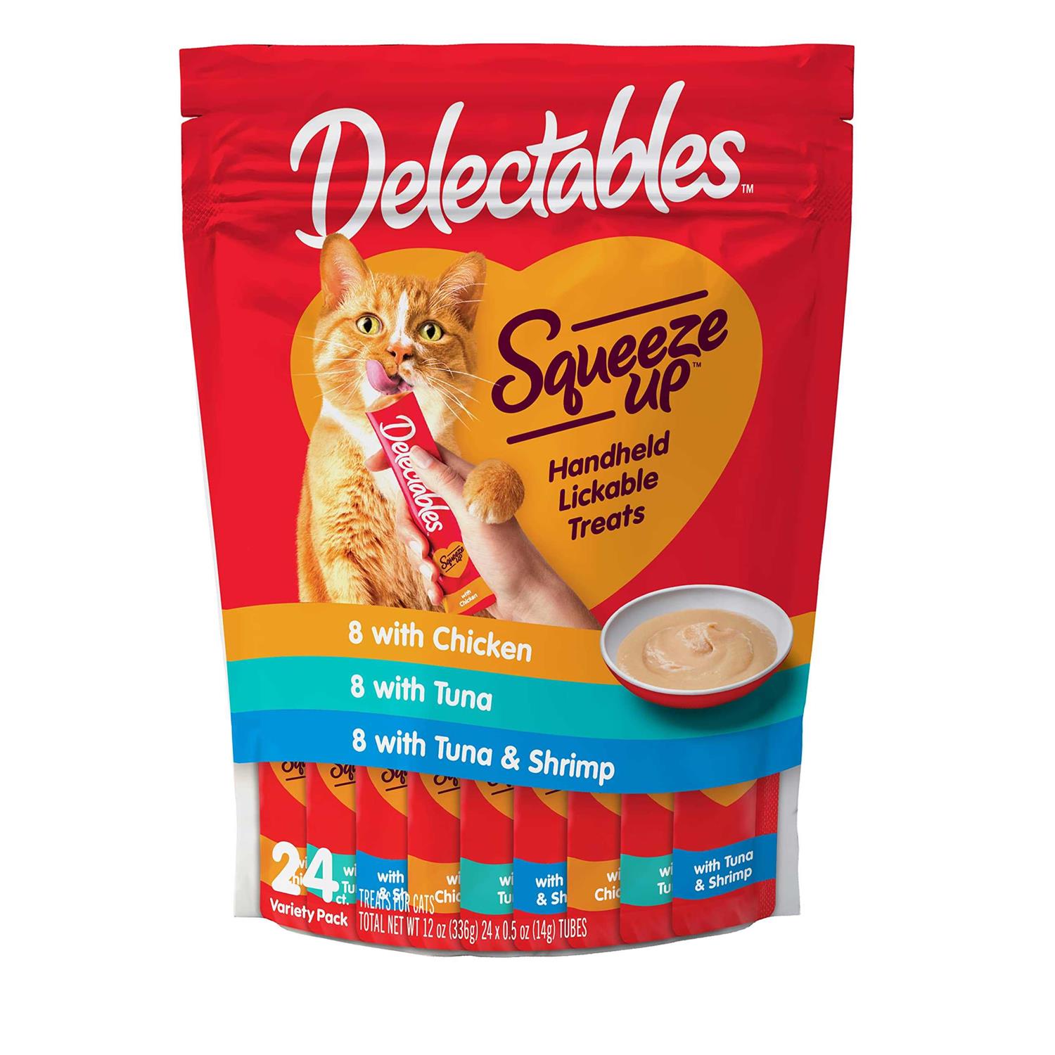 Hartz Delectables Squeeze Up Variety Pack Interactive Lickable Wet Cat Treat