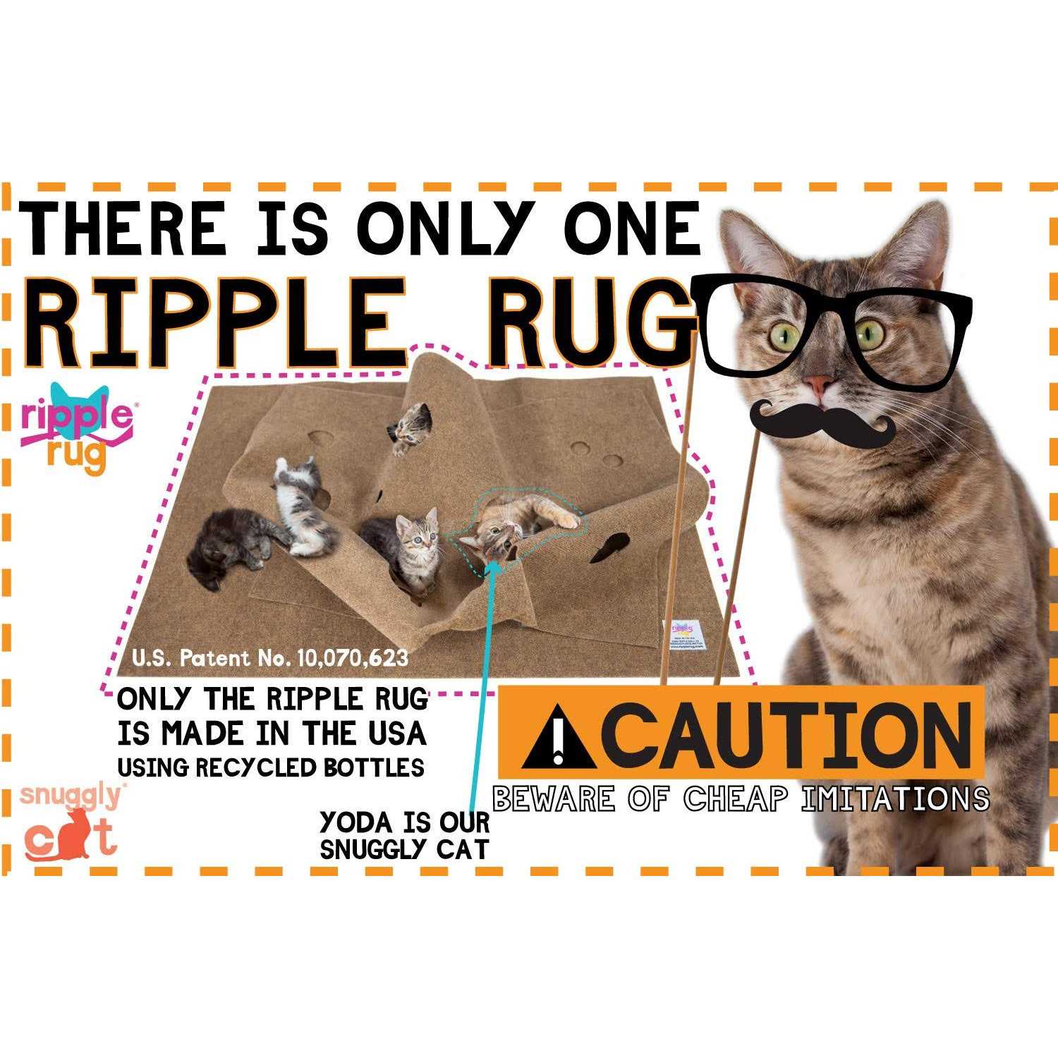 Alternative view of SnugglyCat The Ripple Rug Made in USA